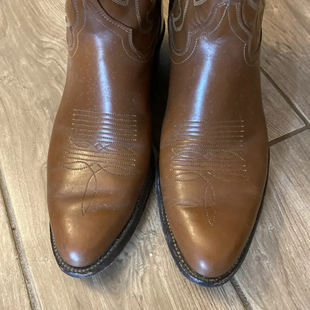 Vintage Justin Men's Western Cowboy Boots Size 9D Made in USA